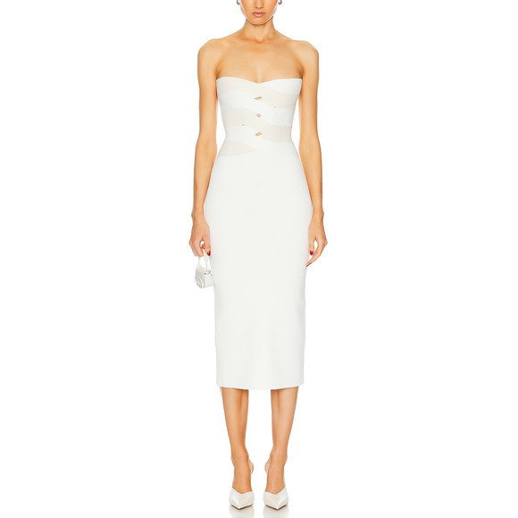 Dion Lee Dresses & Skirts - Dion Lee Strapless Cream Interlocking Weave Midi Dress Size S